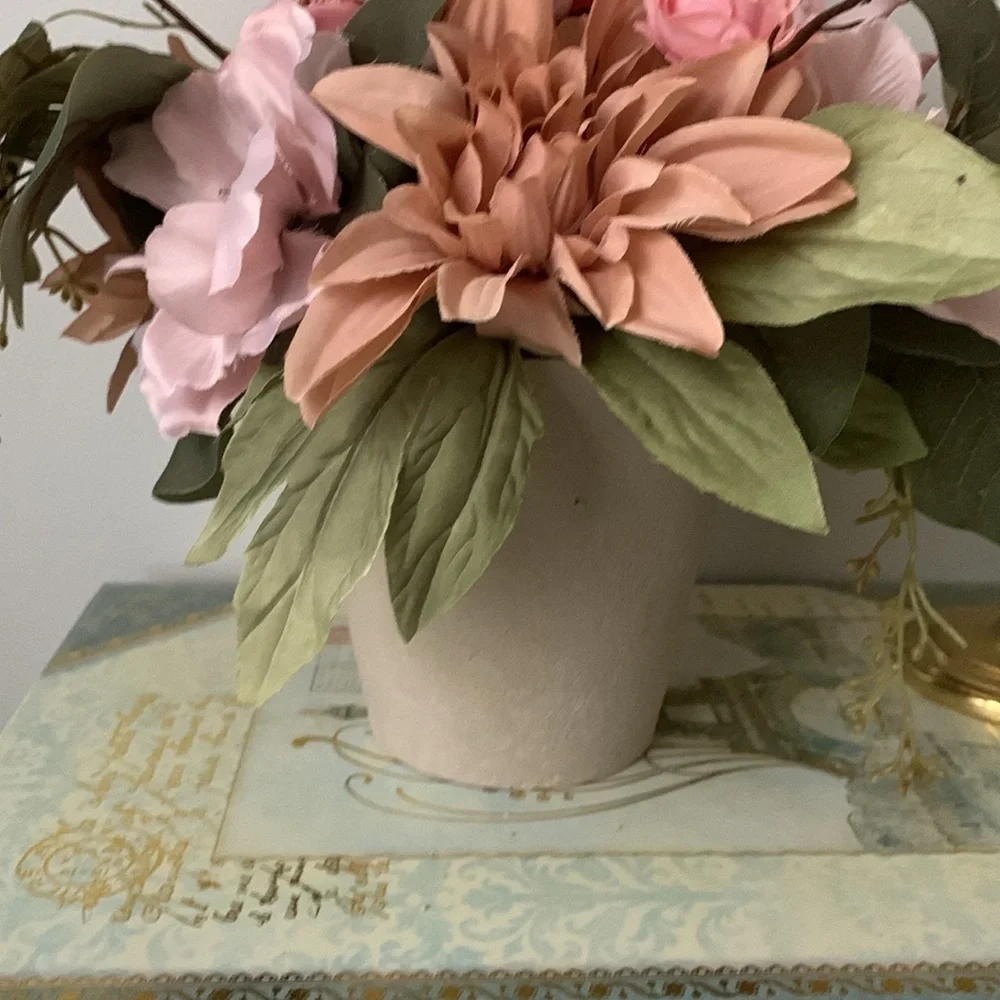 Ashland fall automate tabletop home decor floral‎ arrangement pink cottage girly